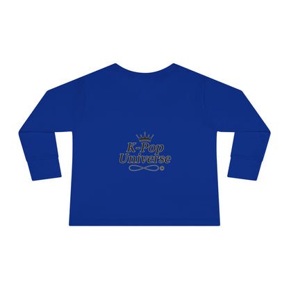 Toddler K-Pop Universe Tee, Cute Kids Shirt, Long Sleeve Top for BTS Fans, Perfect for Birthdays, Gift for Little Ones