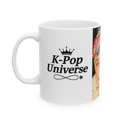 Stylish Ceramic Mug with Unique Design, Personal Gift, Coffee Lover's Mug, Trendy Drinkware, Creative Home Decor, K-Pop Inspired, Félix, STRAY KIDS