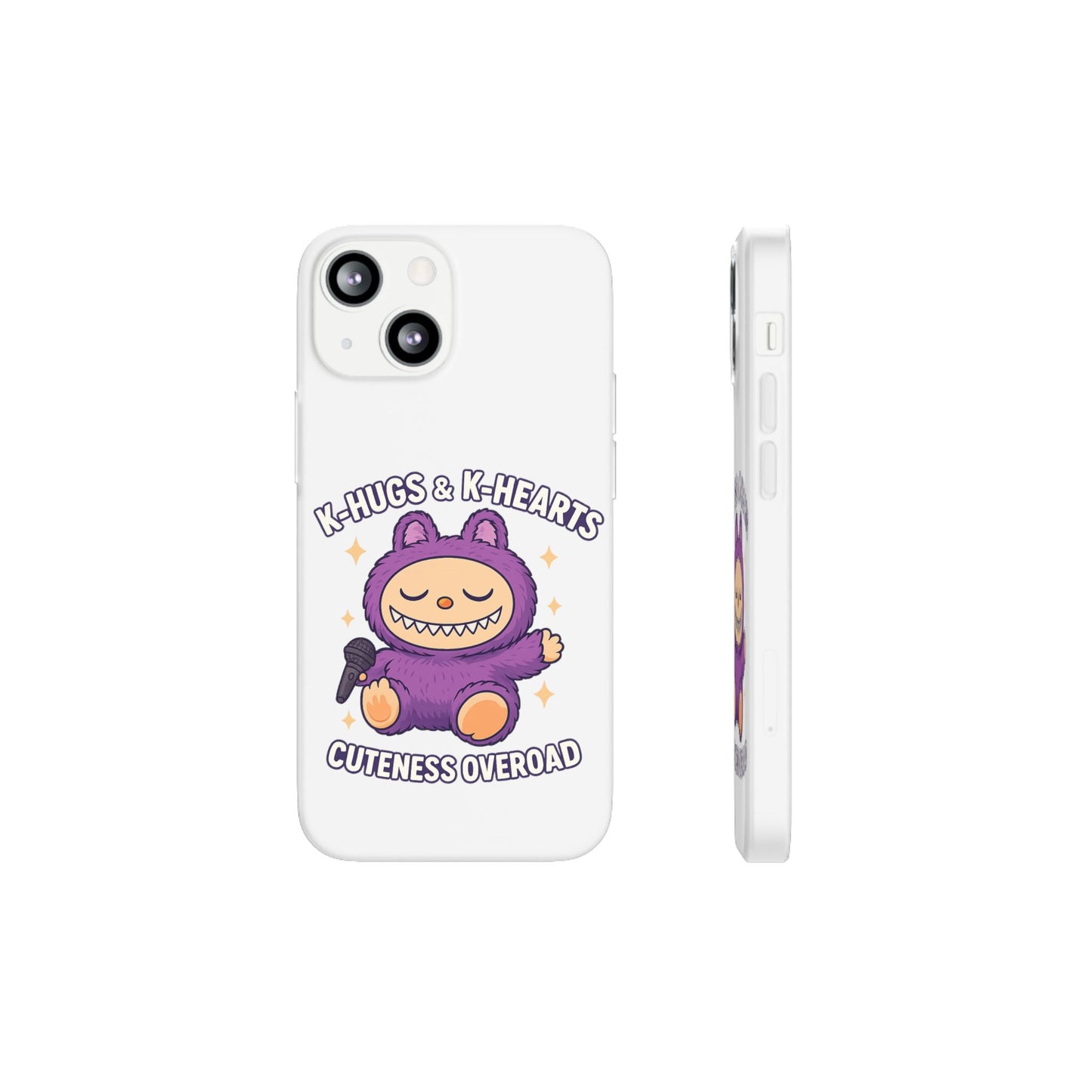 Cute K-Hugs & K-Hearts Flexi Case, Adorable Phone Case, Gift for Kids, Fun Gift, Cute Accessories, Kawaii Style Case