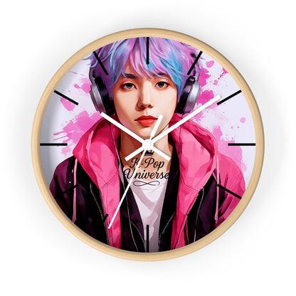 K-Pop Themed Wall Clock, Trendy Clock for Music Lovers, Perfect Gift for K-Pop Fans, Home Decor, Unique Desk Accessory