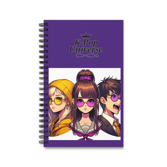 K-Pop Universe Spiral Journal, Cute Stationery, Gift for Fans, Writing Journal, School Supplies, Diary