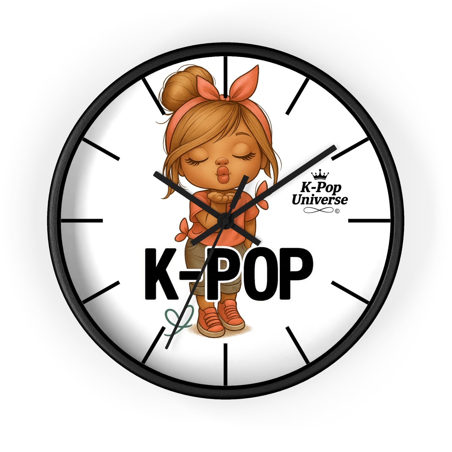K-Pop Themed Wall Clock, Cute K-Pop Decor, Fan Gift, Music Lover Gift, Unique Home Decor, Trendy Wall Art