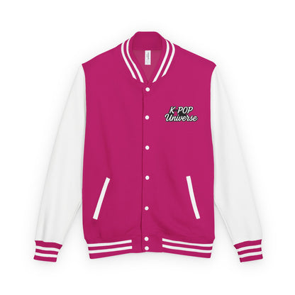 K-Pop Universe Letterman Jacket, Trendy Unisex Varsity Jacket, Cute Gift for K-Pop Fans, Stylish Casual Wear, Anime Inspired Apparel