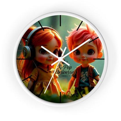 K-Pop Universe Wall Clock, Cute Home Decor, Gift for Music Lovers, Children's Room Accent, K-Pop Fan Wall Art