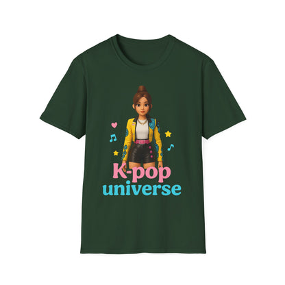 K-Pop Universe Unisex Softstyle T-Shirt, Trendy K-Pop Tee, Gift for Music Lovers, Casual Wear, Concert Outfit