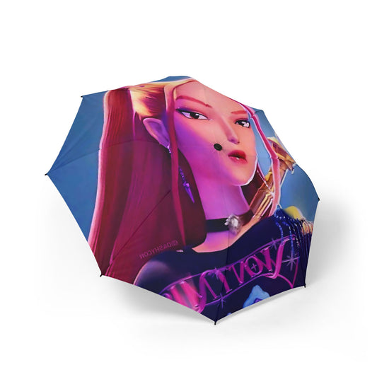 Stylish Foldable Umbrella with Trendy Design, Fashionable Rain Gear for Teens, Perfect Gift for Birthdays, Cosplay Events, and Festivals, k-pop demon Hunters