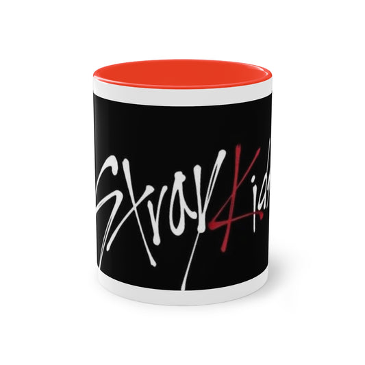 Stray Kids Two-Tone Coffee Mug | Artistic Drinkware, Gift for Fans, Home or Office Decor, Unique Collectible, Birthday Present