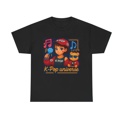 K-Pop Universe "Good Vibes Only" Graphic T-Shirt, Unisex Cotton Tee, Music Lover Gift, Concert Wear, Casual Style