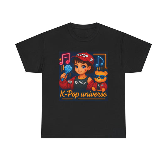 K-Pop Universe "Good Vibes Only" Graphic T-Shirt, Unisex Cotton Tee, Music Lover Gift, Concert Wear, Casual Style