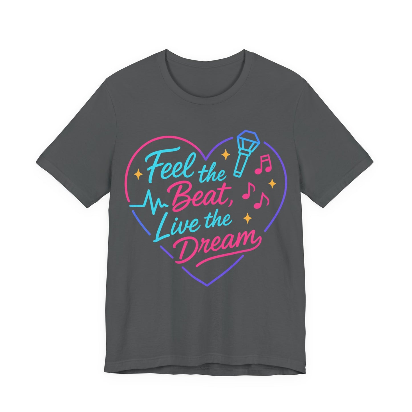K-Pop Inspired Graphic Tee for Music Lovers, Feel the Beat T-Shirt, Unisex Music Tee, Concert Apparel, Gift for Fans, Festival Wear