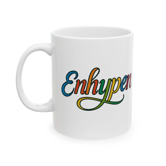 K-Pop Inspired Ceramic Mug, Perfect Gift for Fans, Fun Kitchen Decor, Coffee Lover's Companion, Ideal for Birthdays or Celebrations, ENHYPEN