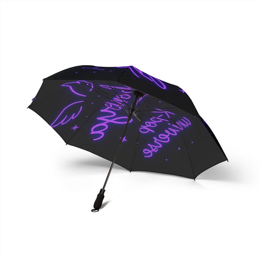 K-Pop Themed Foldable Umbrella, Stylish Rain Gear, Compact Travel Umbrella, Neon Design Umbrella, Gift for Fans, Music Lover Accessory, BTS, Bonobonoya, jungkook