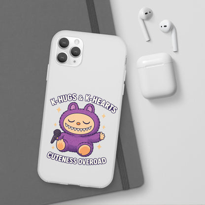 Cute K-Hugs & K-Hearts Flexi Case, Adorable Phone Case, Gift for Kids, Fun Gift, Cute Accessories, Kawaii Style Case