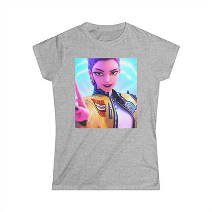 Women's Graphic Tee, Casual Wear, Gamer Shirt, Anime Style Top, Unique Gift for Her, Everyday Comfort, Birthday Present, k-pop demon Hunters