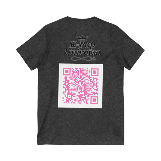 K-Pop Universe Unisex V-Neck Tee, Trendy Tee for Fans, Music Lover Apparel, Perfect for Concerts, Birthday Gift, Everyday Style