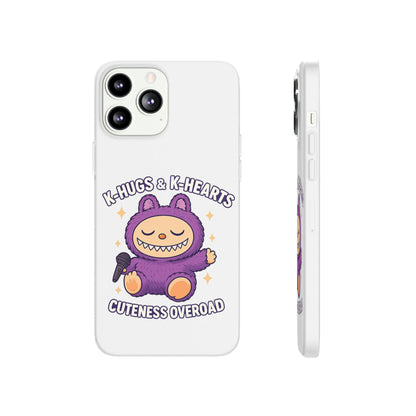 Cute K-Hugs & K-Hearts Flexi Case, Adorable Phone Case, Gift for Kids, Fun Gift, Cute Accessories, Kawaii Style Case