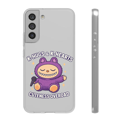 Cute K-Hugs & K-Hearts Flexi Case, Adorable Phone Case, Gift for Kids, Fun Gift, Cute Accessories, Kawaii Style Case
