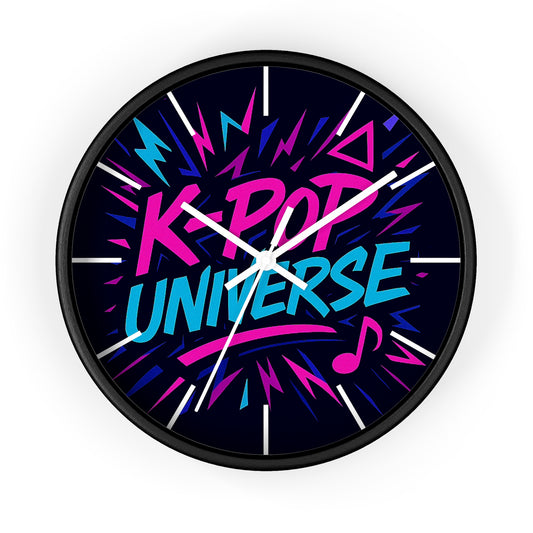 K-Pop Universe Wall Clock | Colorful Home Decor, Music Lover Gift, K-Pop Fan Wall Art, Unique Timepiece, Retro Aesthetic Decor