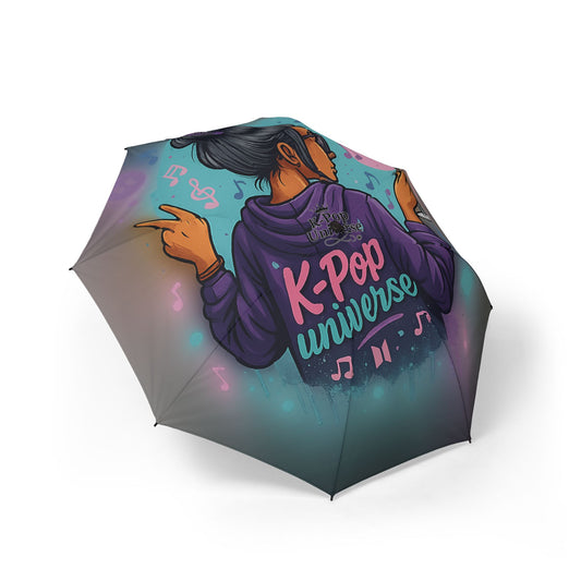 K-Pop Universe Artistic Umbrella, Stylish Rain Gear, Unique Gift for K-Pop Fans, Foldable Travel Umbrella, Music-Themed Accessories, k-pop universe