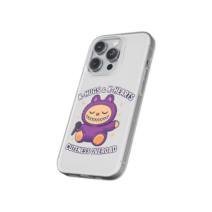 Cute K-Hugs & K-Hearts Flexi Case, Adorable Phone Case, Gift for Kids, Fun Gift, Cute Accessories, Kawaii Style Case