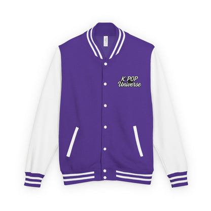 K-Pop Universe Letterman Jacket, Trendy Unisex Varsity Jacket, Cute Gift for K-Pop Fans, Stylish Casual Wear, Anime Inspired Apparel