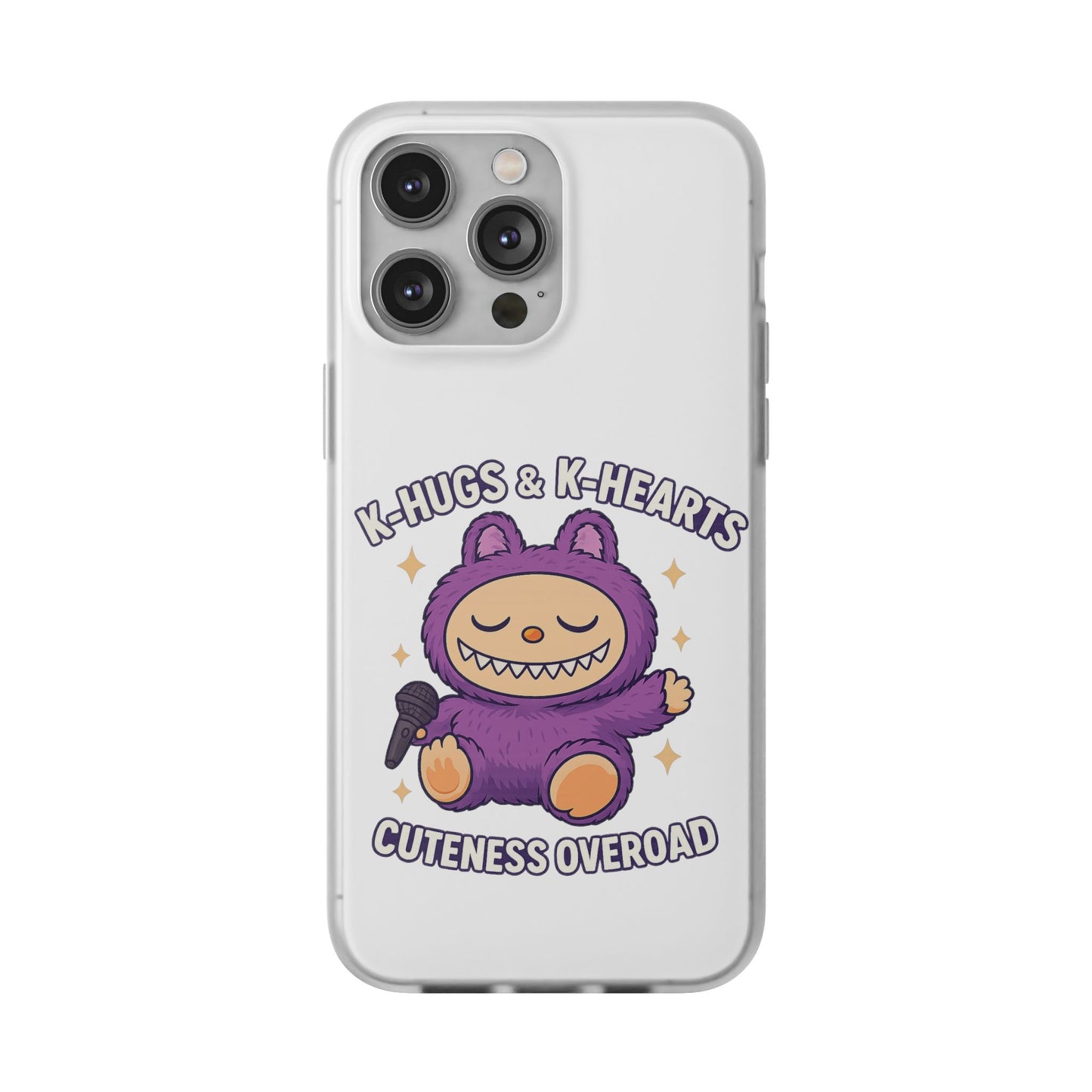 Cute K-Hugs & K-Hearts Flexi Case, Adorable Phone Case, Gift for Kids, Fun Gift, Cute Accessories, Kawaii Style Case