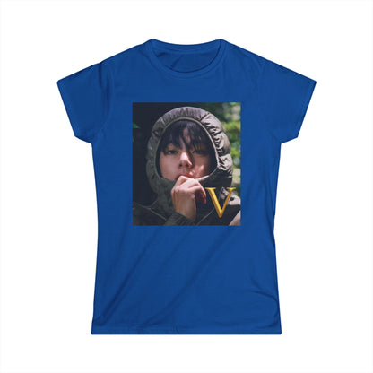 V/BTS/K-Pop Universe Women's Softstyle Tee, Trendy Graphic Tee, Casual K-Pop Shirt, Gift for Fans, Stylish Concert Outfit