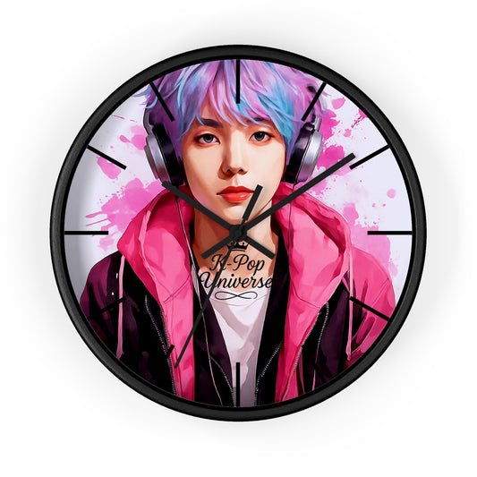 K-Pop Themed Wall Clock, Trendy Clock for Music Lovers, Perfect Gift for K-Pop Fans, Home Decor, Unique Desk Accessory