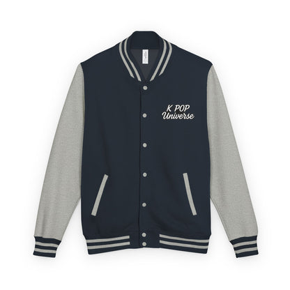 K-Pop Universe Letterman Jacket, Trendy Unisex Varsity Jacket, Cute Gift for K-Pop Fans, Stylish Casual Wear, Anime Inspired Apparel