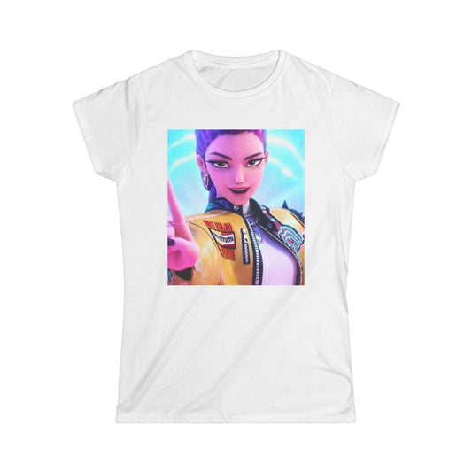 Women's Graphic Tee, Casual Wear, Gamer Shirt, Anime Style Top, Unique Gift for Her, Everyday Comfort, Birthday Present, k-pop demon Hunters