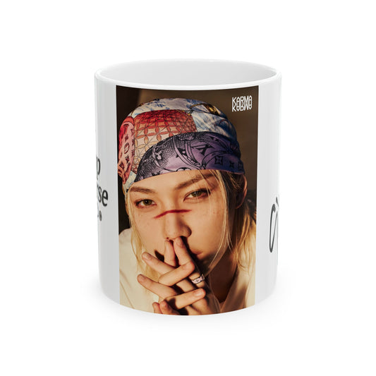 Stylish Ceramic Mug with Unique Design, Personal Gift, Coffee Lover's Mug, Trendy Drinkware, Creative Home Decor, K-Pop Inspired, Félix, STRAY KIDS