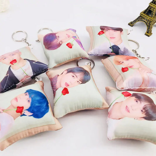 BTS Plush Cushion Keychain Accessories
