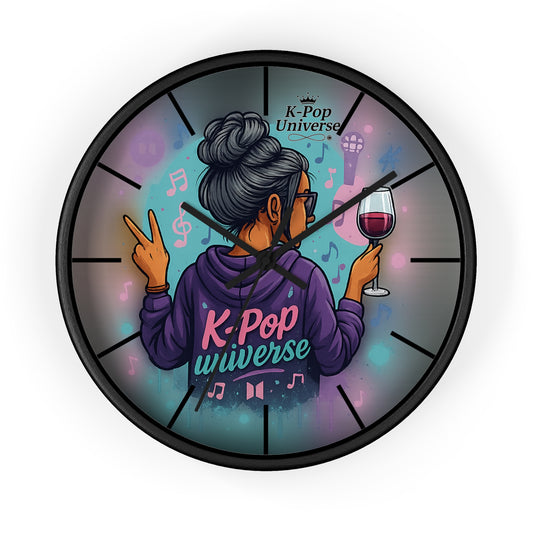 K-Pop Universe Wall Clock, Stylish Home Decor, Music Lover Gift, K-Pop Fan Accessory, Unique Wall Art, Trendy Timepiece