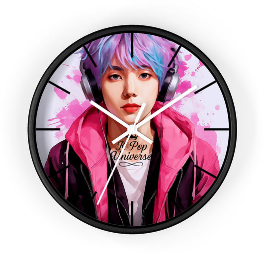 K-Pop Themed Wall Clock, Trendy Clock for Music Lovers, Perfect Gift for K-Pop Fans, Home Decor, Unique Desk Accessory