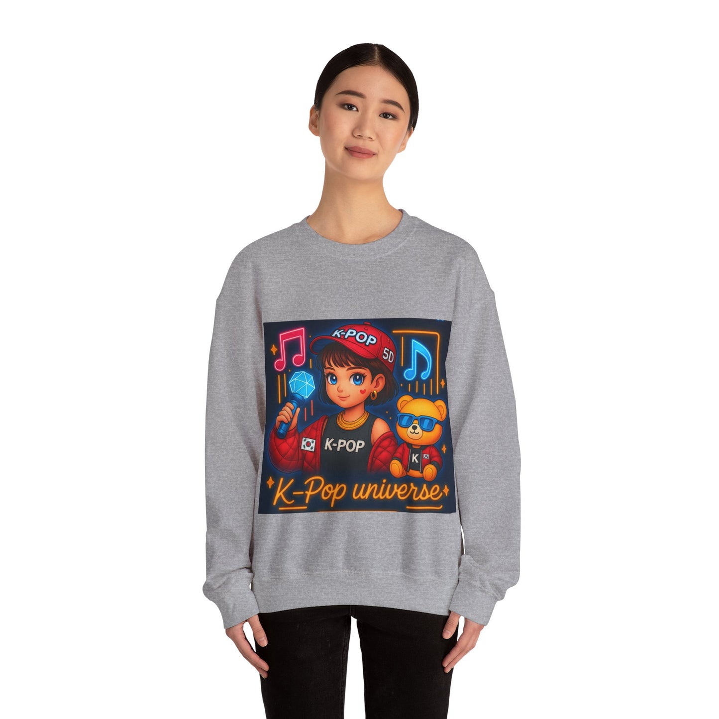 K-Pop Universe Sweatshirt, Cozy Unisex Crewneck for Fans, Perfect for Gifting, Concerts, and Everyday Wear