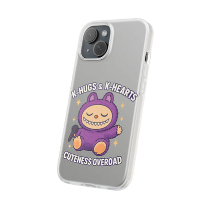 Cute K-Hugs & K-Hearts Flexi Case, Adorable Phone Case, Gift for Kids, Fun Gift, Cute Accessories, Kawaii Style Case