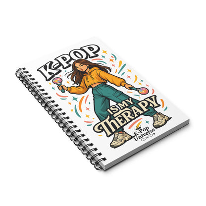 K-Pop Therapy Journal - Spiral Notebook for Fans, Cute Gift for Music Lovers, Stationery for Creative Writing, Self-Care Journal, [...]