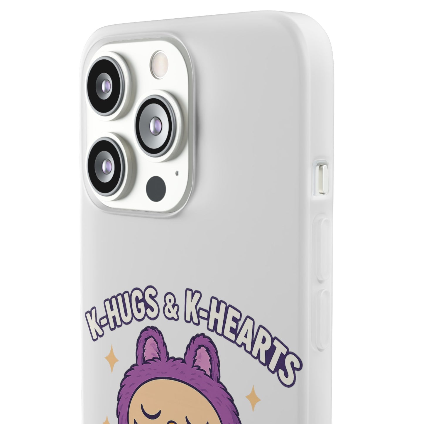 Cute K-Hugs & K-Hearts Flexi Case, Adorable Phone Case, Gift for Kids, Fun Gift, Cute Accessories, Kawaii Style Case