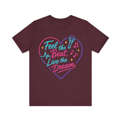 K-Pop Inspired Graphic Tee for Music Lovers, Feel the Beat T-Shirt, Unisex Music Tee, Concert Apparel, Gift for Fans, Festival Wear