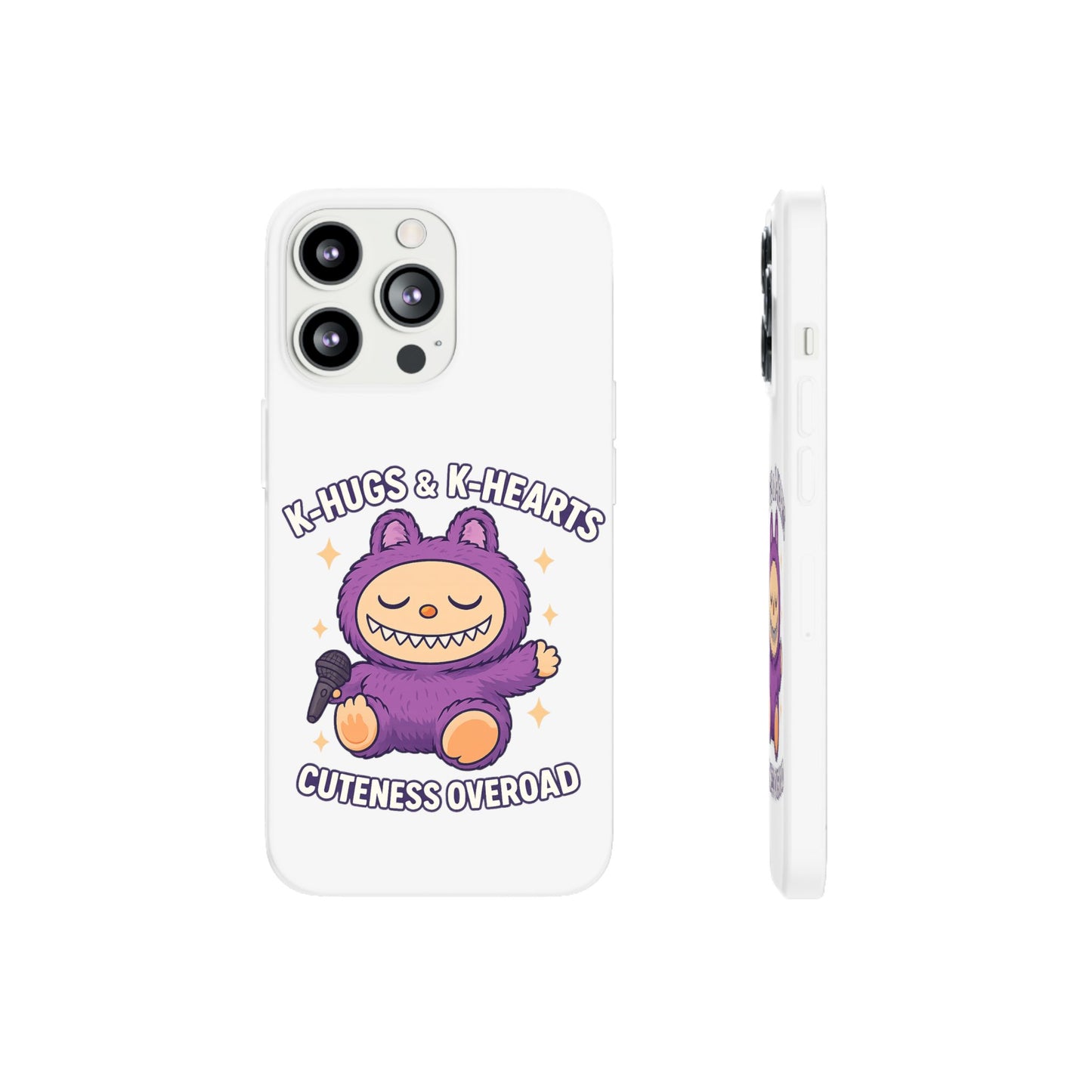 Cute K-Hugs & K-Hearts Flexi Case, Adorable Phone Case, Gift for Kids, Fun Gift, Cute Accessories, Kawaii Style Case
