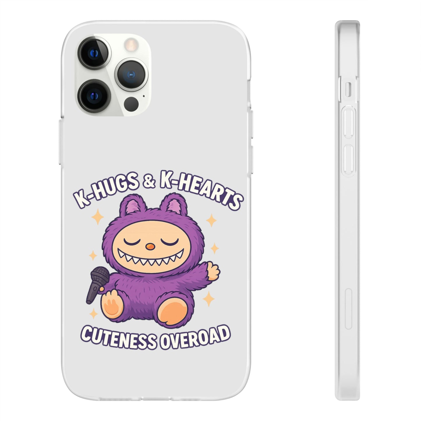 Cute K-Hugs & K-Hearts Flexi Case, Adorable Phone Case, Gift for Kids, Fun Gift, Cute Accessories, Kawaii Style Case