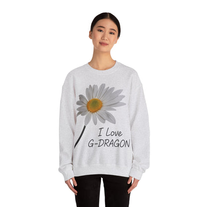 K-Pop Love Sweatshirt, I Love G-DRAGON Sweatshirt, Unisex K-Pop Crewneck, Gift for K-Pop Fans, Comfortable Music Apparel,GD,I Love G-DRAGON
