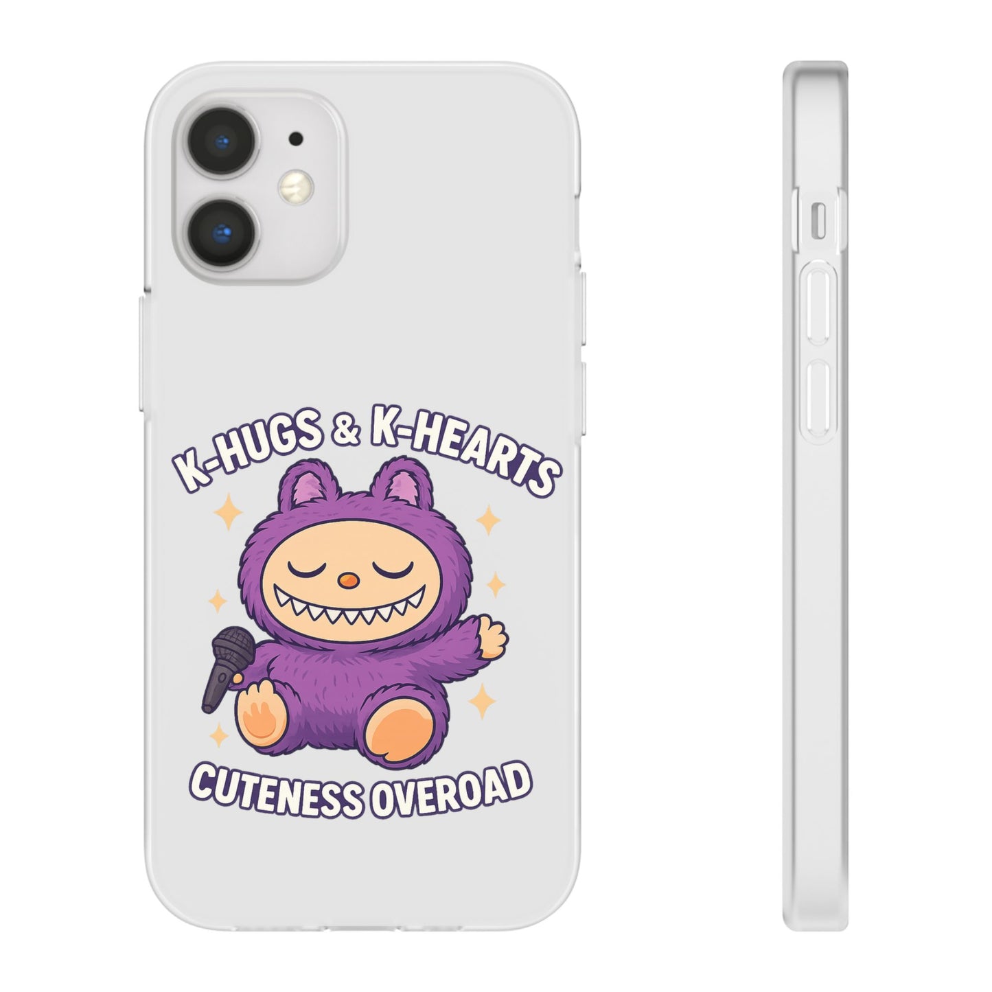 Cute K-Hugs & K-Hearts Flexi Case, Adorable Phone Case, Gift for Kids, Fun Gift, Cute Accessories, Kawaii Style Case