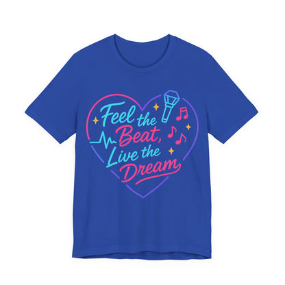 K-Pop Inspired Graphic Tee for Music Lovers, Feel the Beat T-Shirt, Unisex Music Tee, Concert Apparel, Gift for Fans, Festival Wear