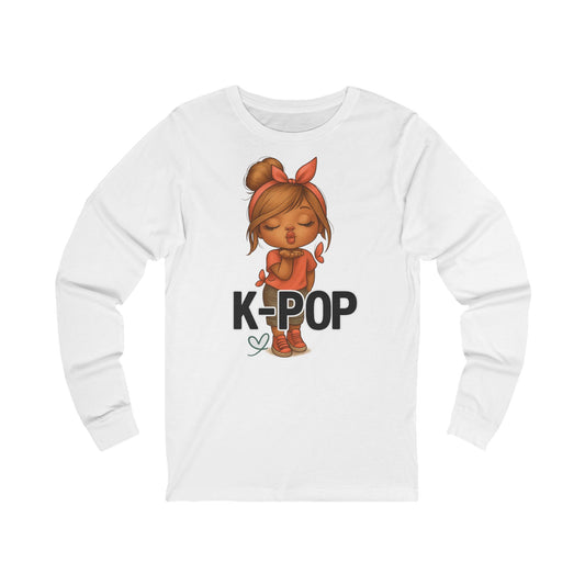 K-Pop Unisex Long Sleeve Tee, Trendy K-Pop Shirt, Perfect Gift for Fans, Music Tee for Concerts, Stylish Everyday Wear