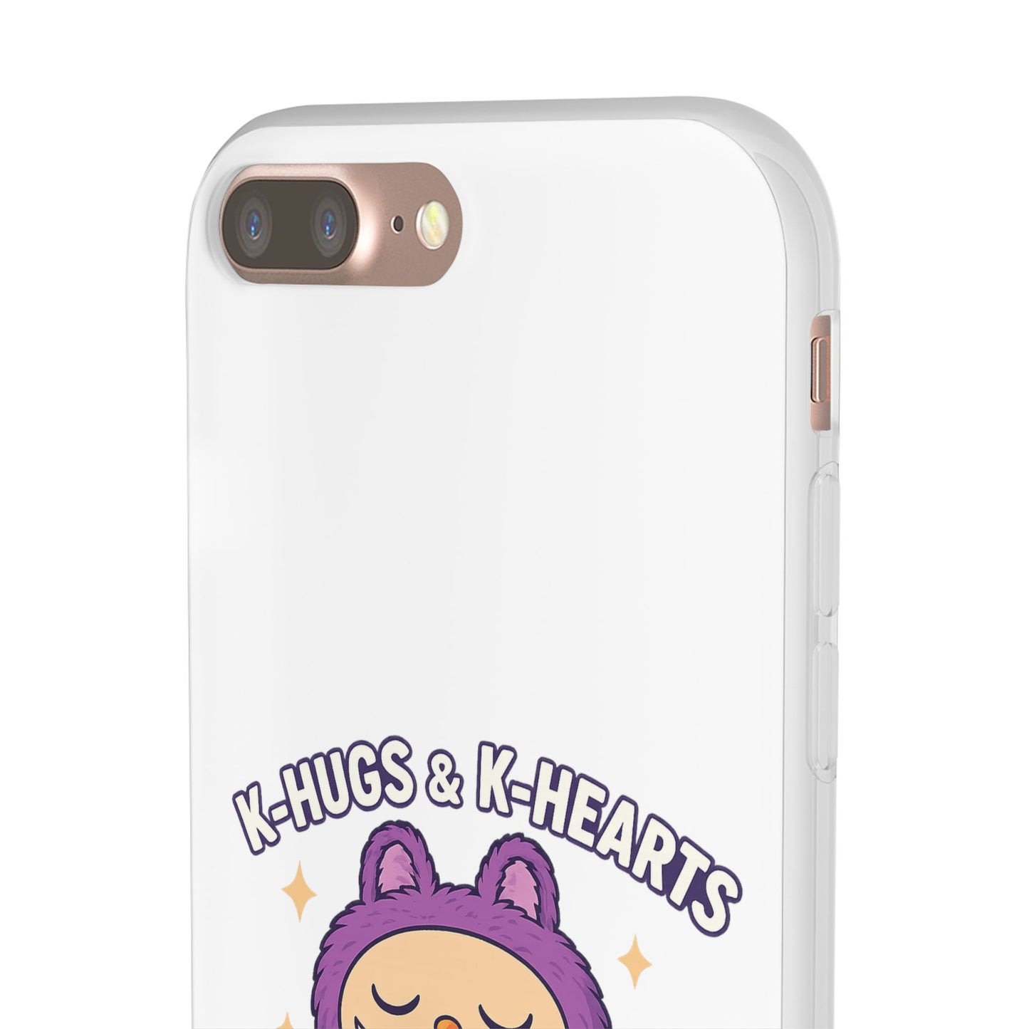 Cute K-Hugs & K-Hearts Flexi Case, Adorable Phone Case, Gift for Kids, Fun Gift, Cute Accessories, Kawaii Style Case