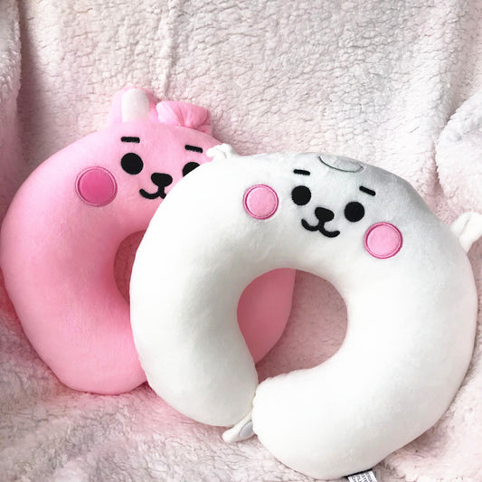 Bulletproof Youth Group Cartoon Baby U-Shaped Pillow Cute Plush Doll Lunch Break Travel Car BTS Cervical Pillow