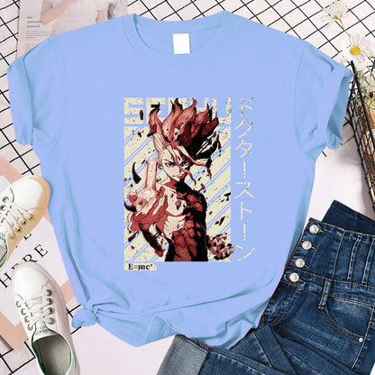 Anime Dr. Stone Loose Short Sleeve T-Shirt, NelVKpop , kpopuniverse