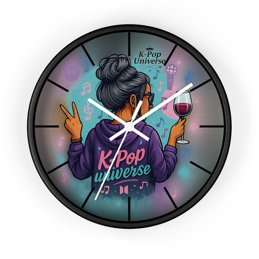 K-Pop Universe Wall Clock, Stylish Home Decor, Music Lover Gift, K-Pop Fan Accessory, Unique Wall Art, Trendy Timepiece