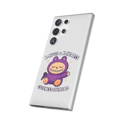 Cute K-Hugs & K-Hearts Flexi Case, Adorable Phone Case, Gift for Kids, Fun Gift, Cute Accessories, Kawaii Style Case